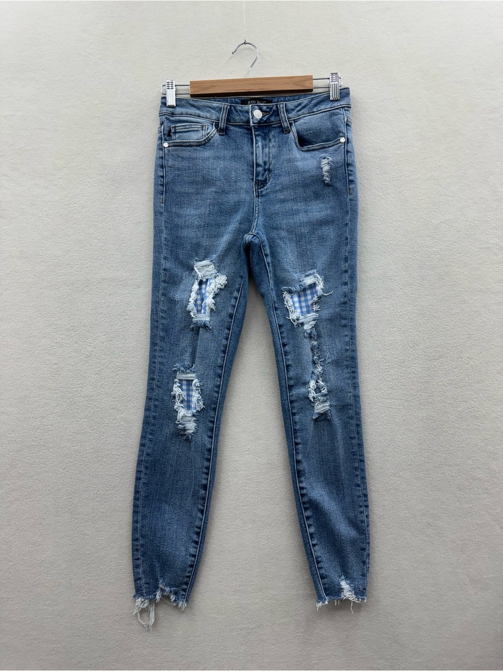 Judy Blue Women’s 3/26 Distressed Ripped Skinny Jeans Denim Pants